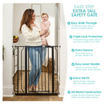 Regalo Safety 36" Extra Tall Baby Gate for Doorways & Bottom of Stairs, Pressure Mounted Walk Through Gate for Babies, Toddlers & Pets, Tested & Safe for 30 Years, American Designed, American Owned