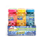 6 Pack Bubble Solution – 4oz Bubble Blower Bottles with 6-Hole Wand | for Kids | Birthday Party Favor Toy - Maxx Bubbles