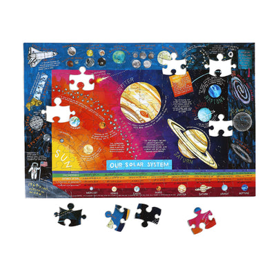 eeBoo 100 Piece Puzzle for Kids - Solar System Children's Puzzle Space Themed, Large Pieces for Small Hands to Develop Motor Skills