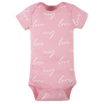 Gerber Baby Girls' 4-Pack Short Sleeve Onesies Bodysuits, Bunny Ballerina Purple, 3-6 Months