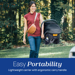 Chicco KeyFit Max ClearTex Infant Car Seat and Base, Rear-Facing Seat for Infants 4-30 lbs., Infant Head and Body Support, Compatible with Chicco Strollers, Baby Travel Gear, Legend/Black