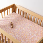 Babyletto 100% Organic Cotton All-Stages Midi Crib Sheet, GOTS-Certified, Fitted 360°, Ultra-Soft and Breathable Muslin - Daisy