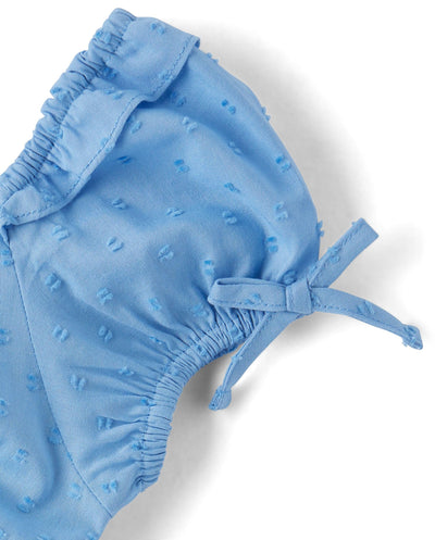 The Children's Place,Girls,Casual Ruffle Dress,Short SleevePearl Blue,X-Large