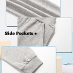 GFQLONG 3 Pack Toddler Pants Sweatpants Boys Cotton Joggers, Athletic Pull on Sweat Pants with Pockets for Kids Clothes, Grey+Black+Navy, 2-3T