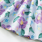 Baby Girl Dresses 6 9 12 Month Girl Clothes Summer Toddler Ruffle Purple Short Sleeve Boho Swing Sundress Infant Spring Casual Dress Two Piece Outfit