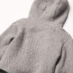 HonestBaby Matelasse Snap-Front Hoodie 100% Organic Cotton Infant Baby Boys, Girls, Gray Heather, 12 Months
