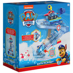 Paw Patrol, Adventure Bay Bath Playset with Light-up Chase Vehicle, Bath Toy for Kids Aged 3 and up