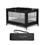 Dream On Me Zazzy Portable Playard with Bassinet in Black, Lightweight Packable and Easy Setup Baby Playard with Mattress and Travel Bag