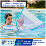 Swimways Baby Spring Float, Baby Pool Float with Canopy & UPF Protection, Swimming Pool Accessories for Kids 9-24 Months, Mermaid