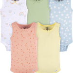 Gerber Baby Girls Multi-Pack Sleeveless Onesies Bodysuit