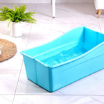 G Ganen Plastic Foldable Bathtub for Shower Portable Ice Bath Tub Blue 30Inch