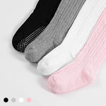 ZERULETS Baby Girl Tights Non Slip Skid Cable Knit Leggings Stockings Cotton Thick Warm Pantyhose for Toddler 3 Pack（Pink, White, Gray, 2-4t