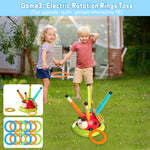 Engfa 3 In 1 Musical Jump, Toss Ring Game Toys, Stomping Launch Rocket Launcher for Kids Toys for Girls Boys 3-5, Sports & Outdoors Toys for Ages 5-7 with Remote Control Outside Toys for Kids Ages 4-8