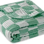 Ultra Soft Muslin Baby Blanket,A Versatile Swaddle and Bed Blanket for Babies, Toddlers, Boys, and Girls (1 Coffee Checkered 1 Pack).