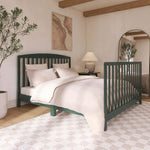 Dream On Me Odelle 5-in-1 Convertible Full-Size Baby Crib in Forest Green, GreenGuard Gold & BSA Converts to Toddler, Day & Full-Size Bed, Sustainable Pinewood, 3 Mattress Heights