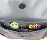 Fisher-Price Drawstring Diaper Bag Backpack with Wipes Pocket, Insulated Bottle Compartment, Stroller Straps