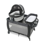 Graco Pack n Play Dome LX Playard with Baby Bassinet, Lightweight Portable Crib, Push-Button Fold Travel Crib, Redmond, Convertible