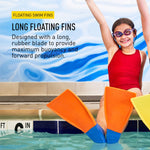 FINIS Long Floating Fins , Blue/Orange, XXS (Jr. 11-1) (1.05.037.02)
