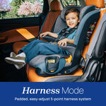 Chicco MyFit ClearTex 2-in1 Harness Booster Car Seat, 5-Point Harness Car Seat and High Back Booster, for Children 26.5-100 lbs, Obsidian/Black