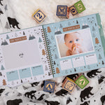 Keepsake Baby Memory Book for Baby Boy or Girl – Timeless Woodland Baby Journal Scrapbook Photo Album for First 5 Years – Milestone Book to Record Every Event from Birth to Age 5
