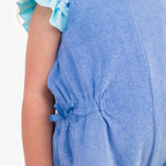 RuffleButts Girls Terry Cover-Up Romper - Periwinkle Blue, 2T