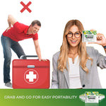 Portable Travel Size First Aid Kit - Perfect for Home, Office, Car, School, Business, Travel, Hiking, College, and Outdoors | Individually Wrapped Medical Kit Products (Dinosaurs)