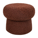 Babyletto Kids Mini Mushroom Pouf - Ottoman Foot Rest - Poofy Plush, Round Footrest Stool for Couch - GREENGUARD Certified Soft & Stuffed, Comfy Small Pouf Ottoman for Living Room/Nursery Floor, Rouge