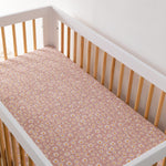 Babyletto 100% Organic Cotton Crib Sheet, GOTS-Certified, Fitted 360°, Ultra-Soft and Breathable Muslin - Daisy