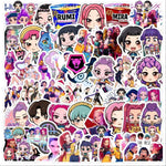 60PCS Korean Idol Kpop Stickers for Water Bottles, Cartoon K-pop Demon Hunters Stickers, Waterproof Vinyl Decal for Teen Girls Boys Adult Laptop Skateboard Phone Case Guitar Travel Case Bike Notebook