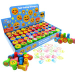 TINYMILLS 50 Pcs Emoticons Stamps for Kids – Self-Inking Emoticons Assorted Stampers (50 Different Designs), Emoji Birthday Party Favors, Piñata Fillers, Game Prizes, Classroom Rewards, Teacher Stamps