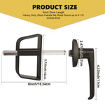 6" L-Handle Lock kit-Hurrikom Shed Door Latch with 5 Keys, 6" Stem Shed T-Handle Lock Kit for Sheds Doors, Playhouses, Chicken Coops,Camper, RV, Garage Door(Black)