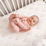 Newton Baby Fitted Crib Sheet (2-Pack) - Ultra Breathable and Soft, Organic Cotton, Fits All Standard Cribs, Wishing on a Star White