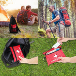 Mini First Aid Kit, 122 Piece Small First Aid Kit Designed for Family Emergency Care for Home, Camping, Hiking, Backpacking, Travel, Vehicle, Outdoors & Schools