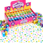 JOYIN 100PCS FairyTale's Stamps for Kids Self-Ink for Party Favor, Teacher Stamps, Kids Treasure Box, Prize for Classroom, Birthday School Stuffers (50 Designs, Mermaid, Princess, Unicorn Stampers)