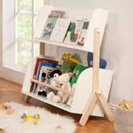 Babyletto Tally Storage Bookshelf in White and Washed Natural