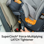 Chicco OneFit ClearTex All-in-One Car Seat, Slim Design, Rear-Facing Seat for Infants 5-40 lbs., Forward-Facing 25-65 lbs., Booster 40-100 lbs., Convertible Car Seat | Slate/Grey