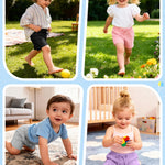 Resinta 4 Packs Unisex Baby Toddler Cotton Shorts Baby Pull-on Shorts with Drawstring Soft Summer Clothes for Daily Wear