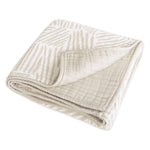 Babyletto 100% Organic Cotton Quilt, GOTS-Certified, 3-Layers of Ultra-Soft and Breathable Muslin - Oat Stripe