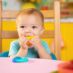 Bright Starts Chance of Smiles Silicone Teether 2-Pk, Easy-Grasp Sun and Rainbow, Unisex, 3 Months+