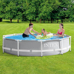 Intex 26701EH Prism Frame Premium Above Ground Swimming Pool Set: 10ft x 30in – Includes 330 GPH Cartridge Filter Pump – SuperTough Puncture Resistant – Rust Resistant – 1185 Gallon Capacity
