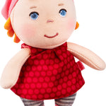 HABA Soft Baby Doll Hertha, 6" Tiny Plush First Doll for Newborns & Toddlers, Machine Washable Gift for 1-3 Year Old Girls and Boys