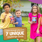 GOTROVO Active Kids Scavenger Hunt Game – Indoor and Outdoor Game for Kids 4-8, with 80 Search Cards and 7 Challenge Cards for Fun Educational Play