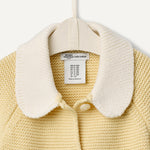 Amazon Essentials x Sofia Grainge Unisex Babies' Peter Pan Collar Sweater Jacket, Butter Yellow, 24 Months