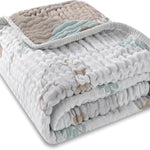 Ultra Soft Muslin Baby Blanket,A Versatile Swaddle and Bed Blanket for Babies, Toddlers, Boys, and Girls (1 Coffee Checkered 1 Pack).