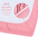 GUNTAIL Baby Crib Sheets for Boys Girls, 2 Pack Fitted Crib Sheet for Standard Crib and Toddler Mattress, Soft Microfiber Baby Sheet 52x28x8in. (Love & Pink)