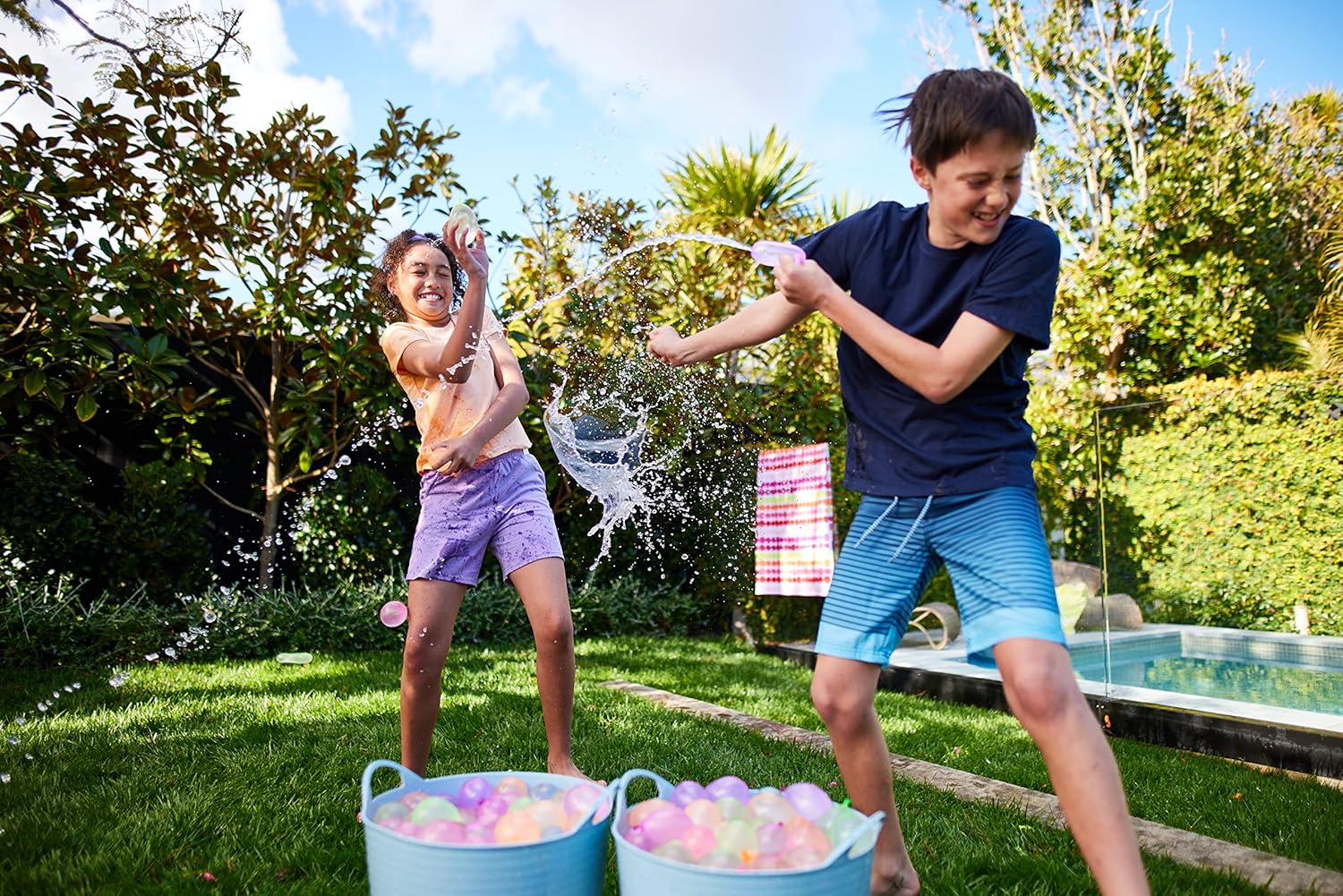 Bunch O Balloons Tropical Party (6 Pack) by ZURU, 200+ Rapid-Filling Self-Sealing Tropical Colored Water Balloons for Outdoor Family, Friends, Children Summer Fun (6 Pack)