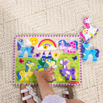 Melissa & Doug Wooden 6-Piece Unicorn and Rainbow Chunky Puzzle for Toddler Boys and Girls 2+
