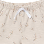 Modern Moments by Gerber Baby Boys' Ribbed 4-Piece Sleevless Bodysuit & French Terry Short Set, Tan/Blue, 0-3 Months