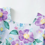 Baby Girl Dresses 6 9 12 Month Girl Clothes Summer Toddler Ruffle Purple Short Sleeve Boho Swing Sundress Infant Spring Casual Dress Two Piece Outfit