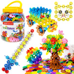 Brain Flakes 500 Piece Set, Ages 3+, Interlocking Plastic Disc Toy for Creative Building, Educational STEM Learning, Construction Block Play for Kids, Teens, Adults, Boys, and Girls